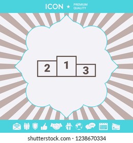 Pedestal, podium icon. Graphic elements for your design