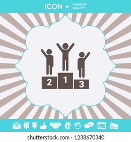 Pedestal podium icon. Graphic elements for your design