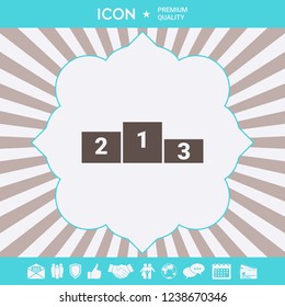 Pedestal podium - icon. Graphic elements for your design