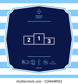 Pedestal, podium icon. Graphic elements for your design