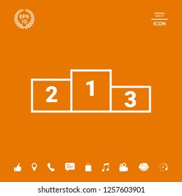 Pedestal, podium icon. Graphic elements for your design
