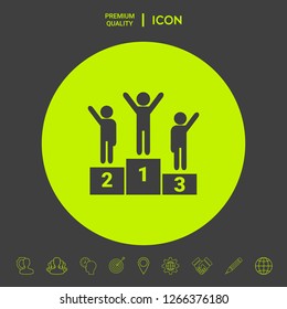 Pedestal podium icon. Graphic elements for your design