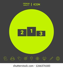Pedestal podium - icon. Graphic elements for your design