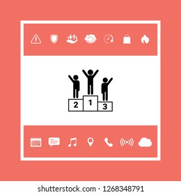 Pedestal - podium icon. Graphic elements for your design