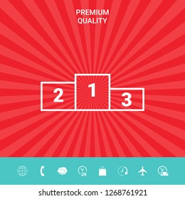 Pedestal, podium icon. Graphic elements for your design