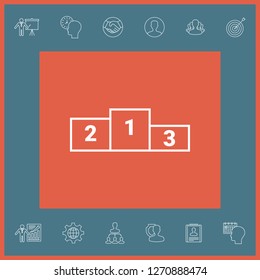 Pedestal, podium icon. Graphic elements for your design
