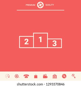 Pedestal, podium icon. Graphic elements for your design