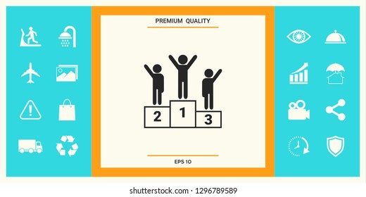 Pedestal - podium icon. Graphic elements for your design