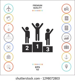 Pedestal podium icon. Graphic elements for your design