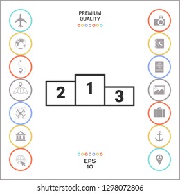 Pedestal, podium icon. Graphic elements for your design