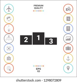 Pedestal podium - icon. Graphic elements for your design