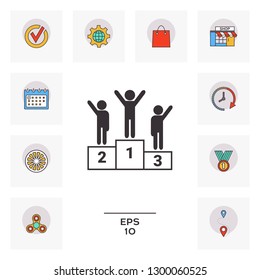 Pedestal - podium icon. Graphic elements for your design