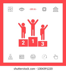 Pedestal podium icon. Graphic elements for your design