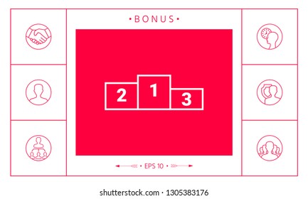 Pedestal, podium icon. Graphic elements for your design