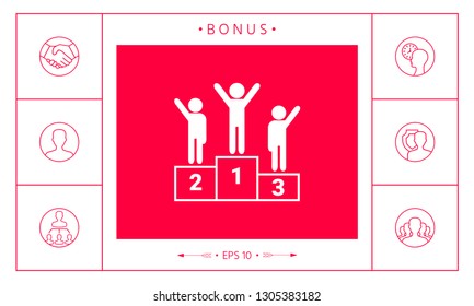 Pedestal - podium icon. Graphic elements for your design