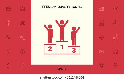 Pedestal - podium icon. Graphic elements for your design