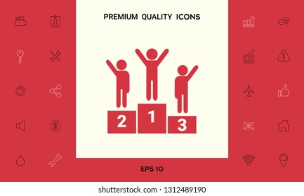Pedestal podium icon. Graphic elements for your design