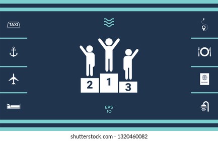 Pedestal podium icon. Graphic elements for your design