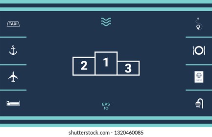 Pedestal, podium icon. Graphic elements for your design