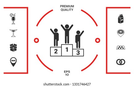 Pedestal - podium icon. Graphic elements for your design