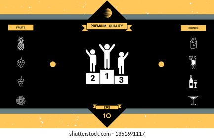 Pedestal podium icon. Graphic elements for your design