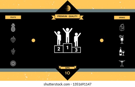 Pedestal - podium icon. Graphic elements for your design