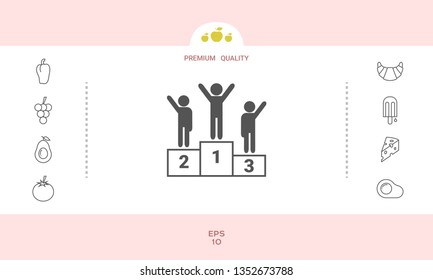 Pedestal - podium icon. Graphic elements for your design
