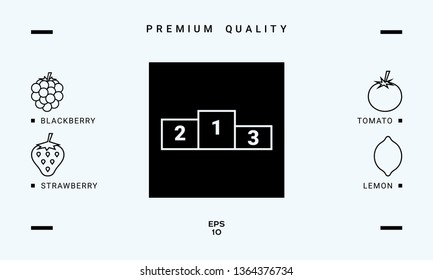 Pedestal, podium icon. Graphic elements for your design