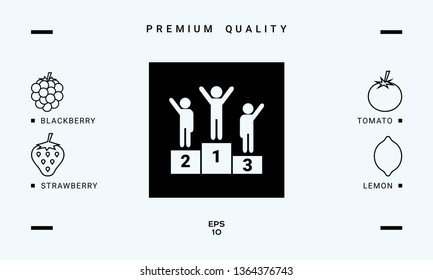 Pedestal podium icon. Graphic elements for your design