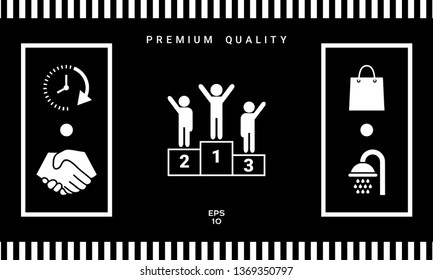 Pedestal - podium icon. Graphic elements for your design