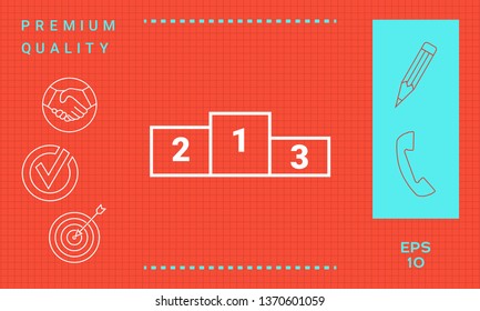 Pedestal, podium icon. Graphic elements for your design