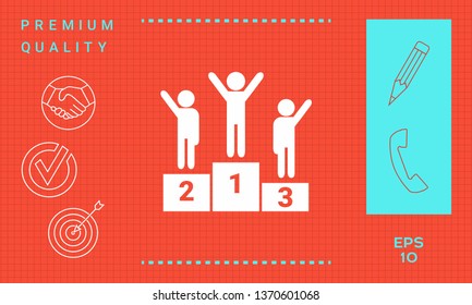 Pedestal podium icon. Graphic elements for your design