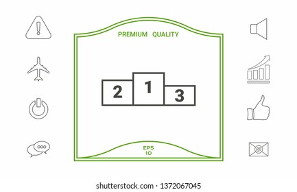 Pedestal, podium icon. Graphic elements for your design