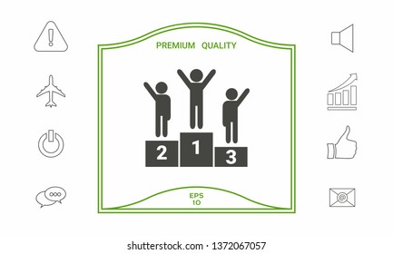 Pedestal podium icon. Graphic elements for your design