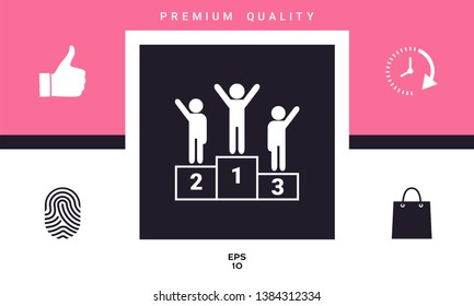 Pedestal - podium icon. Graphic elements for your design