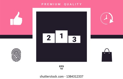 Pedestal podium - icon. Graphic elements for your design