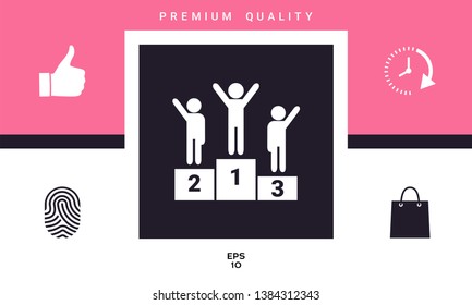 Pedestal podium icon. Graphic elements for your design