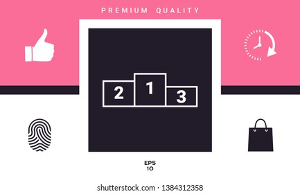 Pedestal, podium icon. Graphic elements for your design
