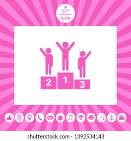 Pedestal podium icon. Graphic elements for your design