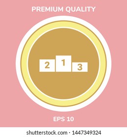 Pedestal podium - icon. Graphic elements for your design