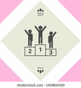 Pedestal - podium icon. Graphic elements for your design