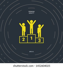 Pedestal - podium icon. Graphic elements for your design