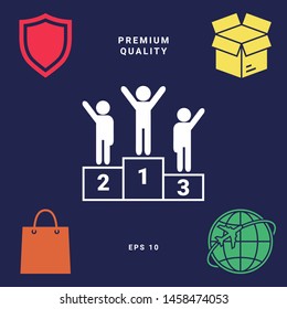 Pedestal - podium icon. Graphic elements for your design
