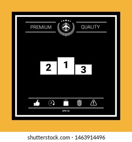 Pedestal podium - icon. Graphic elements for your design