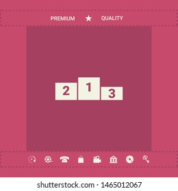 Pedestal podium - icon. Graphic elements for your design