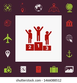 Pedestal podium icon. Graphic elements for your design