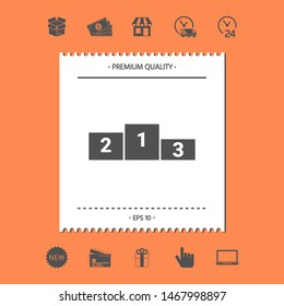 Pedestal podium - icon. Graphic elements for your design