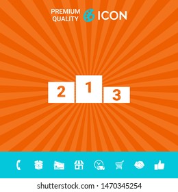 Pedestal podium - icon. Graphic elements for your design