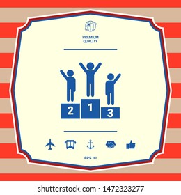 Pedestal podium icon. Graphic elements for your design