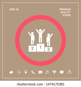 Pedestal podium icon. Graphic elements for your design